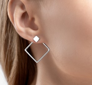 Серебряные серьги 277022: жемчуг, серебро 925°