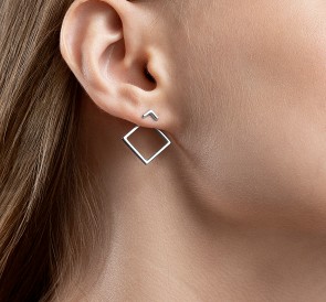 Серебряные серьги 277024: жемчуг, серебро 925°